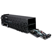 Mercedes AMG Racing Transporter 1:43 med F1 Bil W15 2024 Russell