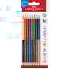 Fargeblyant Bicolor 16 farger med 8 blyanter Faber Castell