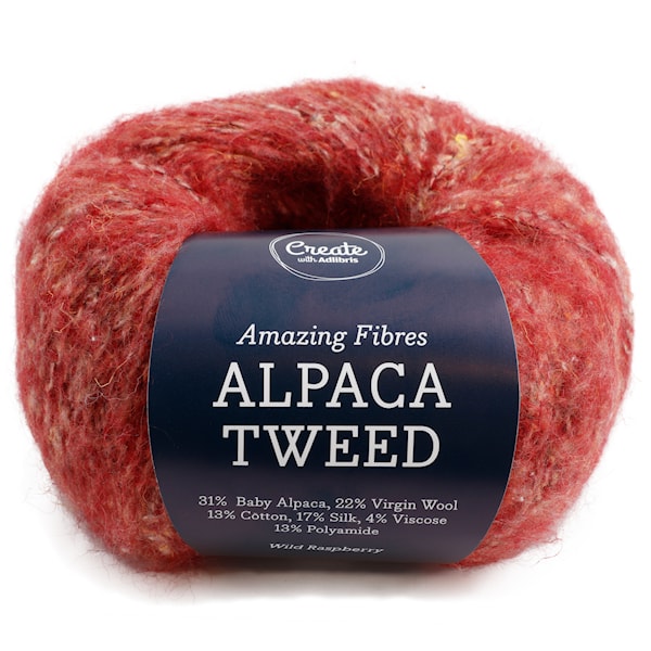 Adlibris Alpaca Tweed 50g Wild Raspberry A743