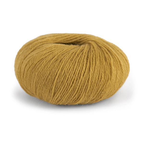 Knit At Home Superfine Alpacka Merino Garn Ullmix 50 g Senap 131