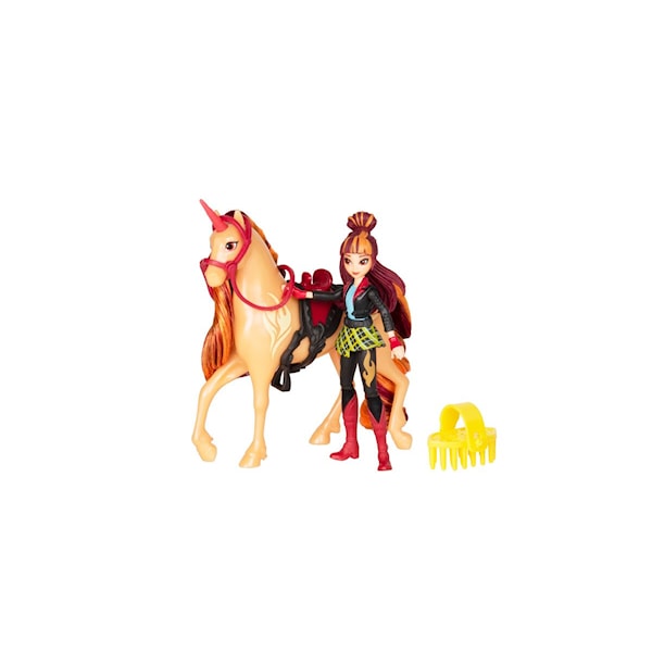 Valentina & Cinder Doll med Hest 11 cm Unicorn Academy