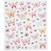 Stickers, ark 15x16,5 cm, sommerfugler, 1ark