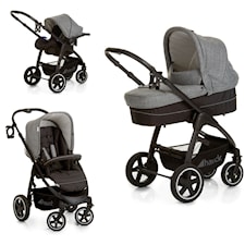 Barnevognpakke Soul Plus Triosett, Grey Melange, Hauck