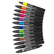 BrushMarker 12 Vibrant (12 starka kulörer) Winsor & Newton