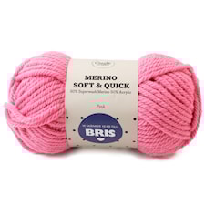 Adlibris BRIS Merino Soft & Quick Garn Ullmix 150g Pink A168