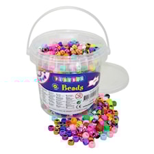 Plastperler i bøtte Kongoperler 1000 stk Playbox