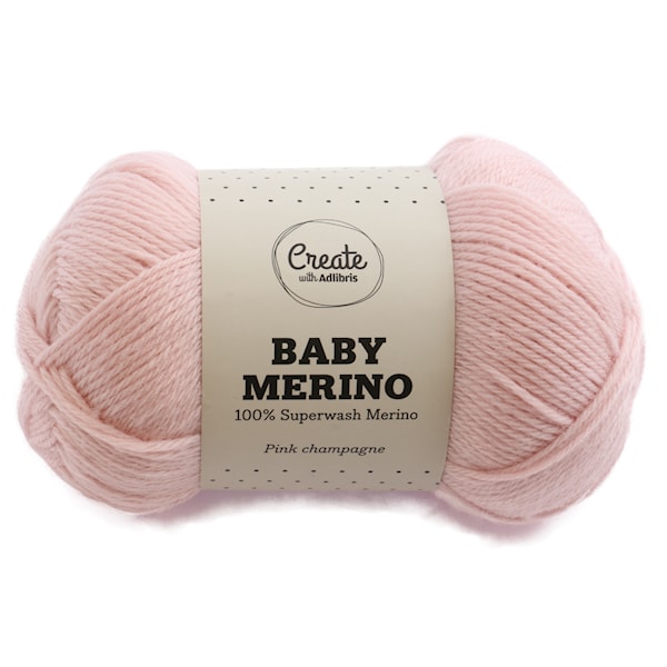 Adlibris Baby Merinovilla Lanka 50g Pink Champagne A131