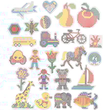 Pärlplattor, stl. 7x7,5-14x16 cm, medium, 24 st./ 1 förp.