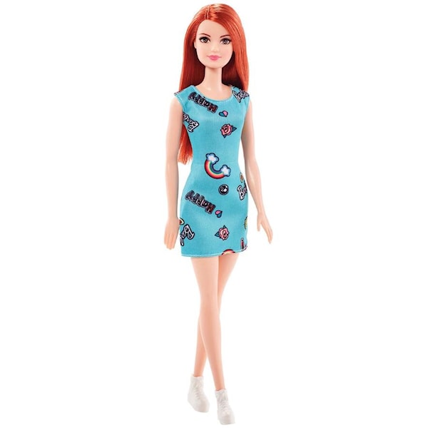 Basic Docka, Turkos klänning, Barbie