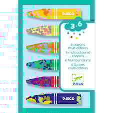 Flerfärgade Greppvänliga Kritor 6-pack Djeco