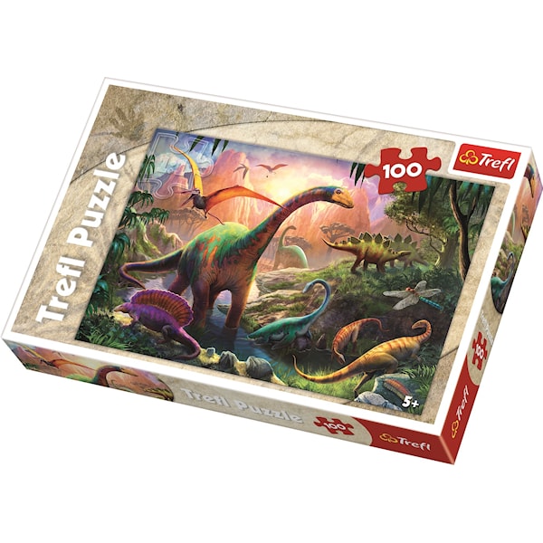 Dinoasuriernas land, Pussel 100 bitar, Trefl