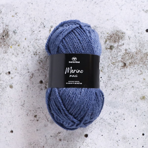 Merino Maxi 50g Vintage Denim (041) Svarta Fåret