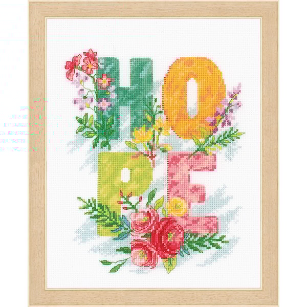 Broderisett Telte Korssting Hope 20 x 25 cm Vervaco