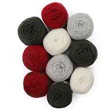 Adlibris Felting wool garn 100g Christmas 10-pack