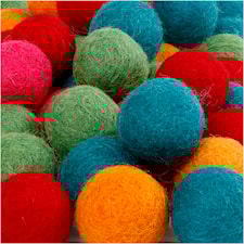 Ullpärlor dia 20 mm Mix 64 st