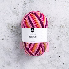 Junior Raggi Garn Ullmiks 100 g Berry Band (68436) Järbo