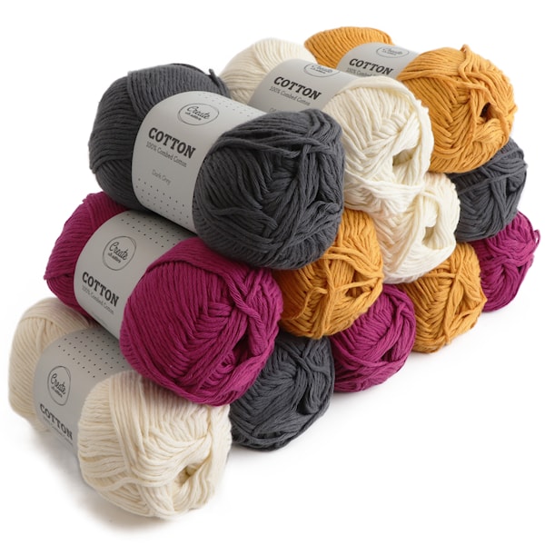 Adlibris Bomull 8/9 Garn 100g Creative Mind 12-pack