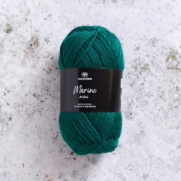 Merino Mini 50g Liana Jungle (20) Svarta Fåret