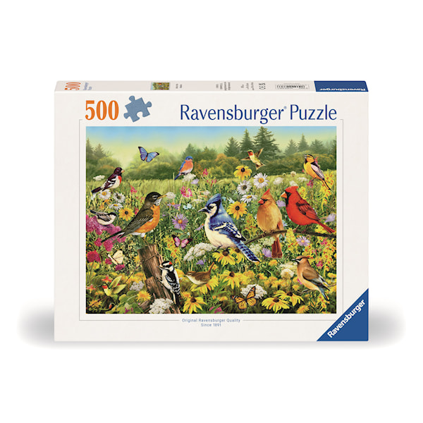 Pussel Birds in the Meadow 500 bitar, Ravensburger