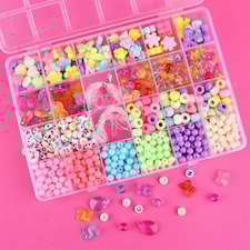 Pärlset 18 olika design i plastetui 600-pack Robetoy