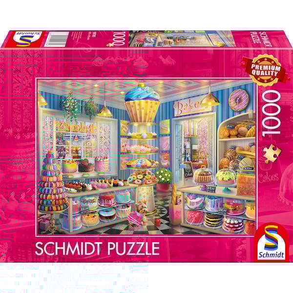 Puslespill The brightly coloured bakery 1000 brikker, Schmidt