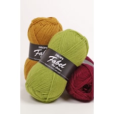 Fabel Uni Colour Garn Ullmix 50 g Svart (400) Drops