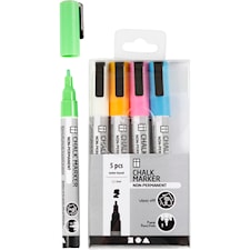 Liitutussit, paksuus 1,2-3 mm, vahvat värit, 5 kpl/ 1 pkt