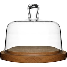 Osteklokke, Oval Oak, Eik/Munnblåst glass, Sagaform