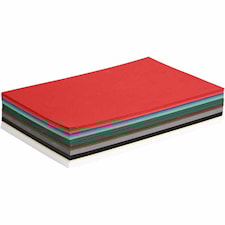 Julekartong, ass. farger, A4, 210x297 mm, 180 g, 30 ass. ark/ 1 pk.