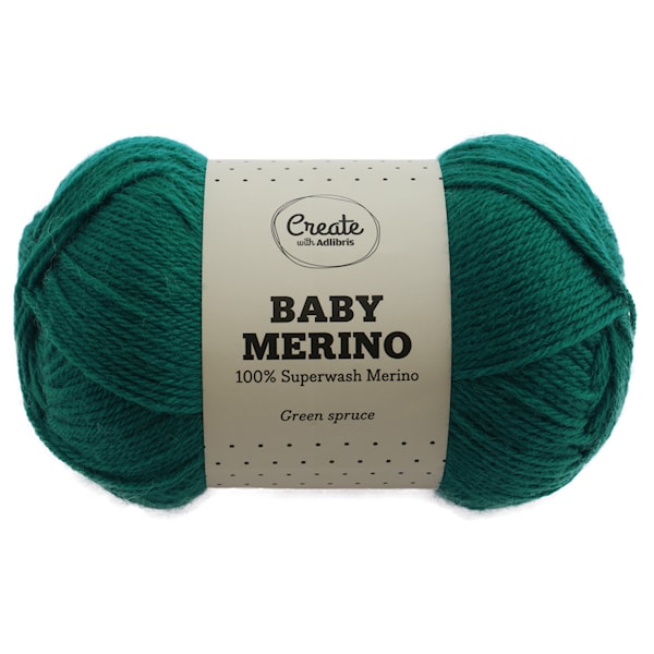 Adlibris Baby Merinovilla Lanka 50g Spruce A140
