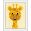 Broderikit Barn Långstygn Sweet giraffe 12,5 x 16 cm Vervaco