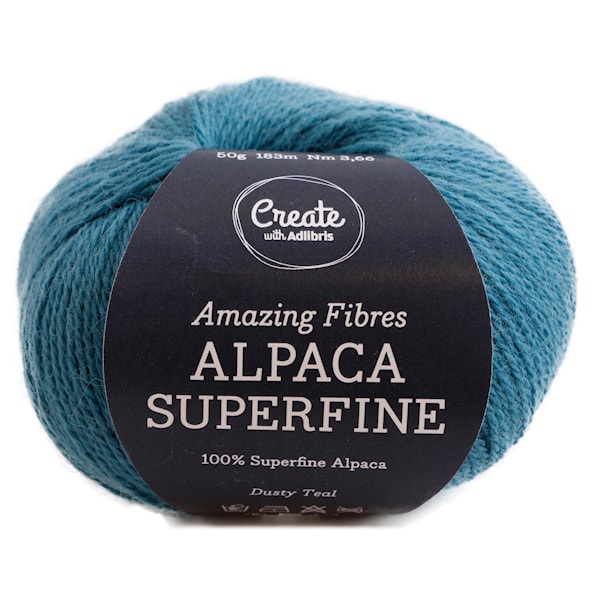 Alpaca Superfine 50 g Dusty teal A217 Adlibris