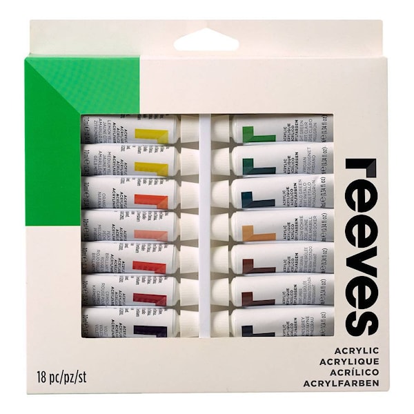Reeves-akryylivärit 18st x 10ml