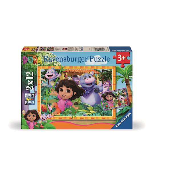 Dora Utforskaren Pussel 2x12 Bitar Ravensburger