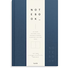 Anteckningsbok A5 Mörkblå textil, Olinjerad, Burde