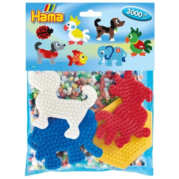 Hama Perlebrett og Perler 3000 Stk -  Perler & Perlebrett - Plast