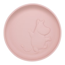 Muumi Silikonilautanen Imukupilla Ruusunpunainen Rätt Start