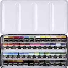 Art Akvarellfarger, ½-pan, str. 10x15x20 mm, standardfarger, 48 farge/ 1 pk.