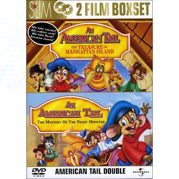 Fievel - Skatten på Manhattan + Mysteriet med nattmonstret (2-disc) Universal Fievel - Skatten på Manhattan + Mysteriet med nattmonstret (2-disc) Universal
