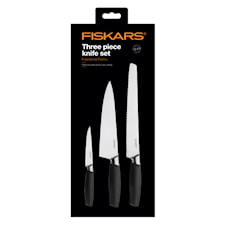 Fiskars FF Knivset 3 delar Rostfritt Stål