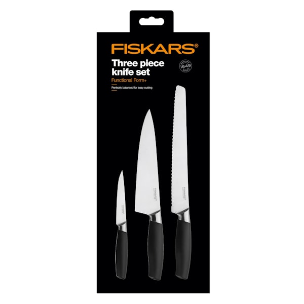 Fiskars FF Knivset 3 delar Rostfritt Stål