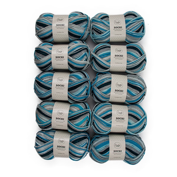 10-pack Socki Garn Ullmix 100 g Caribbean Blue B022 Adlibris
