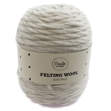 Felting Wool 100 g Light Grey Melange A113 Adlibris