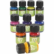 A-Color Lasimaali, värilajitelma, 10x30 ml/ 1 pkk