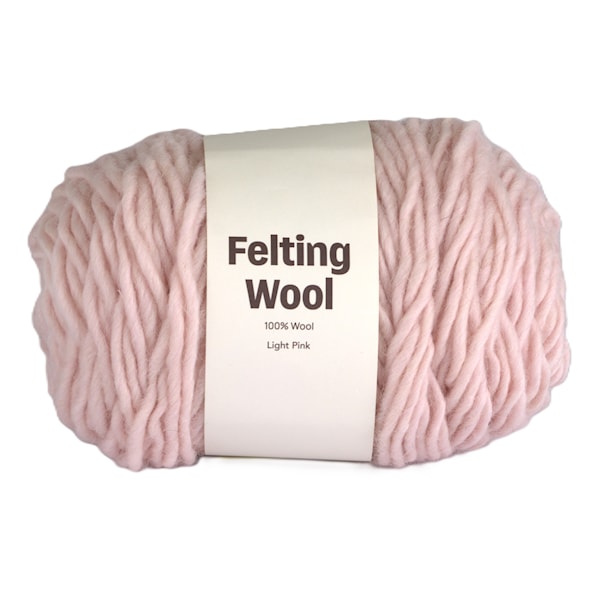 Felting Wool 100 g Light Pink A117 Adlibris