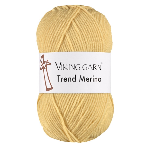 Trend Merino 50 g Ljusgul 444 Viking Garn