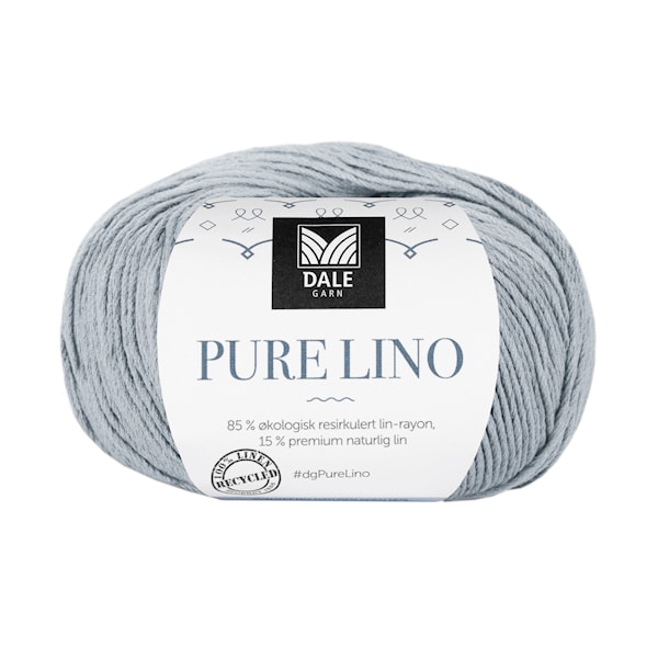 Dale Garn Pure Lino 50 g Tåkeblå 812