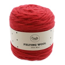 Felting Wool 100 g Red A120 Adlibris