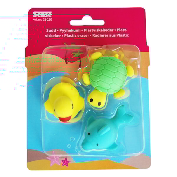 Suddgummi 3D Ocean 3 st