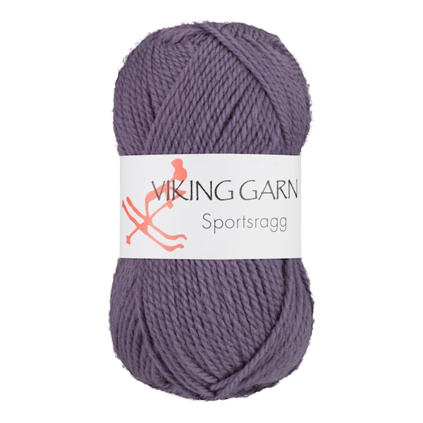 Sportsragg 50 g Mørk lilla 568 Viking Garn